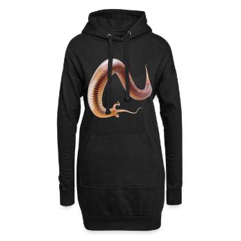 Wurm - Hoodie-Kleid - Schwarz - Vorne