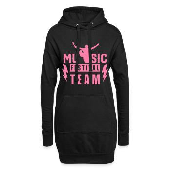 Musik Festival Team Festivals Festivalgänger - Hoodie-Kleid - Schwarz - Vorne