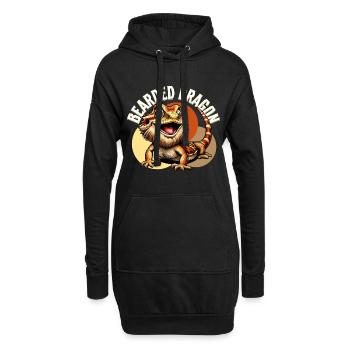 Bartagame Bartagamen Dragon barbu - Sweat-shirt à capuche long Femme - noir - Devant