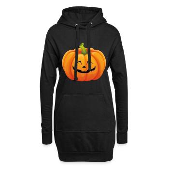 Costume d'Halloween Citrouille - Je suis une citrouille - Sweat-shirt à capuche long Femme - noir - Devant
