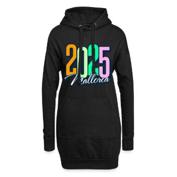 2025 Mallorca - Hoodie-Kleid - Schwarz - Vorne