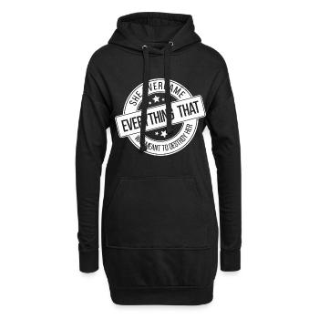 She Overcame What Was Meant To Destroy 10 - Hoodie-Kleid - Schwarz - Vorne