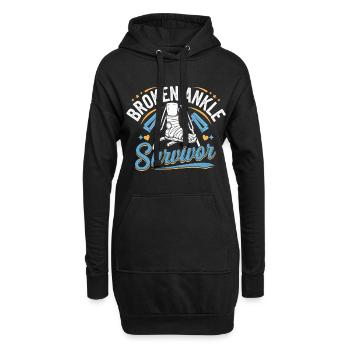 Broken Ankle Survivor 4 - Hoodie-Kleid - Schwarz - Vorne