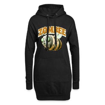 Abeille zombie Zombee - Sweat-shirt à capuche long Femme - noir - Devant