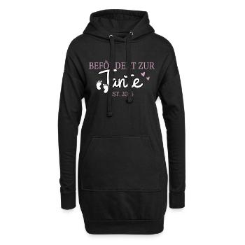 Befördert zur Tante Est. 2025 - Hoodie-Kleid - Schwarz - Vorne