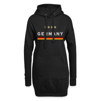 Deutschland Fußball Trikot Deutsche Flagge - Hoodie-Kleid - Schwarz - Vorne