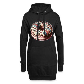 Doughnut - Hoodie Dress - black - Front