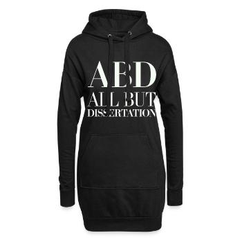 ABD All But Dissertation 6 - Hoodie-Kleid - Schwarz - Vorne