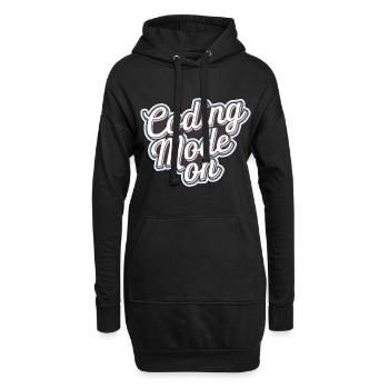 Coding Mode On 16 - Hoodie-Kleid - Schwarz - Vorne