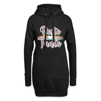 Beste Tante - Hoodie-Kleid - Schwarz - Vorne