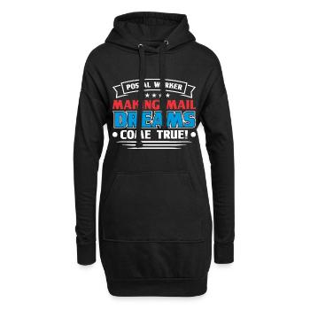 Postbote Briefträger Brief Paketdienst Geschenk - Hoodie-Kleid - Schwarz - Vorne