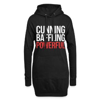 Cunning Baffling Powerful 6 - Hoodie-Kleid - Schwarz - Vorne