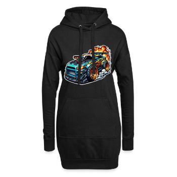 Voiture de sport tuning voiture - Sweat-shirt à capuche long Femme - noir - Devant