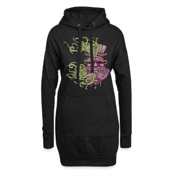 Bes unter Wasser - Hoodie-Kleid - Schwarz - Vorne