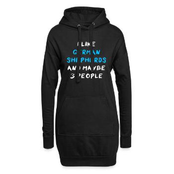 Berger allemand - Sweat-shirt à capuche long Femme - noir - Devant