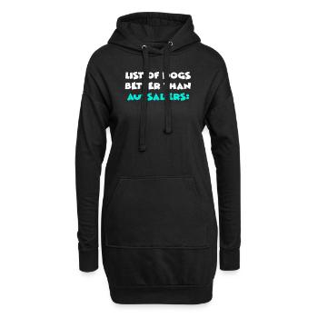 Aussaliers - Sweat-shirt à capuche long Femme - noir - Devant
