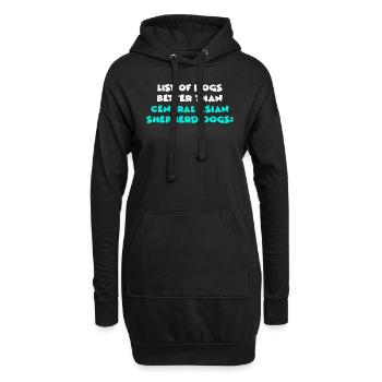 Central Asian Shepherd Dogs - Hoodie-Kleid - Schwarz - Vorne