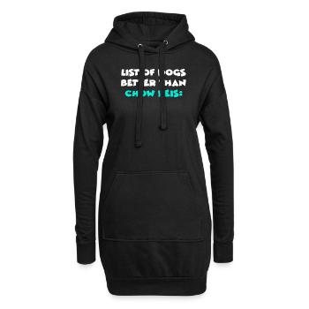 Chow Peis - Sweat-shirt à capuche long Femme - noir - Devant