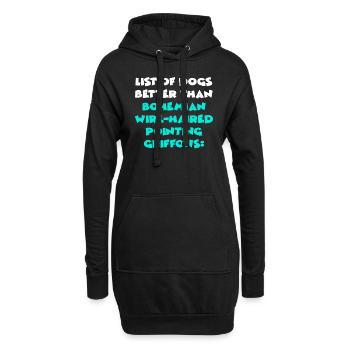 Bohemian Wire-Haired Pointing Griffons - Hoodie-Kleid - Schwarz - Vorne