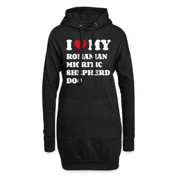 I Love My Romanian Mioritic Shepherd Dog - Hoodie Dress - black - Front