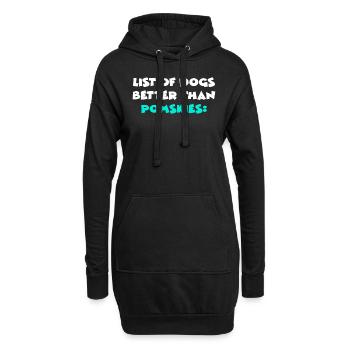 Pomsky Pomskies Hunde Fans Besitzer Besitzerinnen - Hoodie-Kleid - Schwarz - Vorne