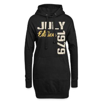 Juillet 1979 Chemise D’anniversaire Juillet 1979 - Sweat-shirt à capuche long Femme - noir - Devant