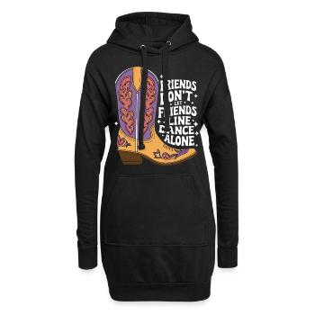 Danse en ligne Danseurs - Sweat-shirt à capuche long Femme - noir - Devant
