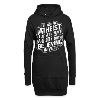 Athéisme, athée, anti-religion, agnostique - Sweat-shirt à capuche long Femme - noir - Devant