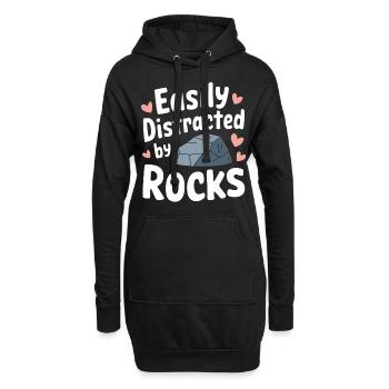 Experte für Geologie Gestein Geologe - Hoodie-Kleid - Schwarz - Vorne