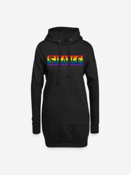 Slave fluid - Hoodie-Kleid - Schwarz