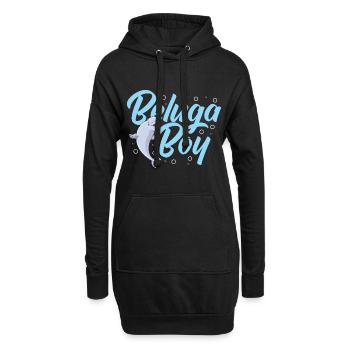 Béluga Béluga Baleine Observation des baleines Dauphin Dauphin - Sweat-shirt à capuche long Femme - noir - Devant