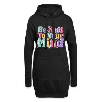 Soyez gentil avec votre - Sweat-shirt à capuche long Femme - noir - Devant