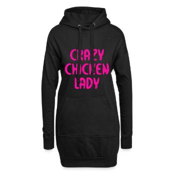 Hühnerzüchterin Landwirtin Farmerin Geschenk Huhn - Hoodie-Kleid - Schwarz - Vorne