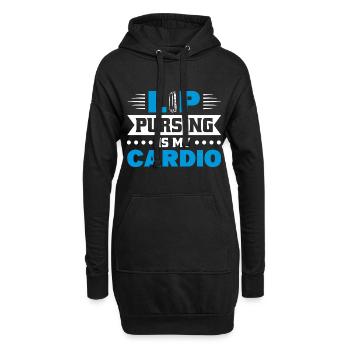 Harmoniciste Harmoniciste Orgue à bouche - Sweat-shirt à capuche long Femme - noir - Devant