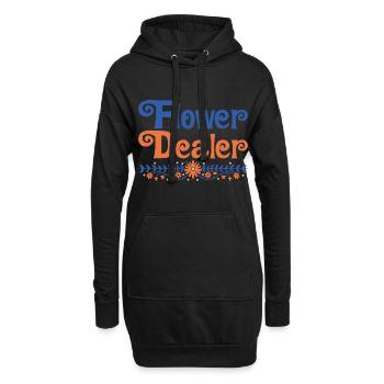 Flower Dealer 4 - Hoodie-Kleid - Schwarz - Vorne
