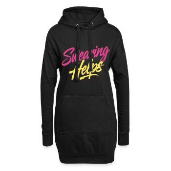 Swearing Helps 12 - Hoodie-Kleid - Schwarz - Vorne
