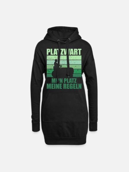 Platzwart Garten Rasenmäher Geschenk - Hoodie-Kleid - Schwarz