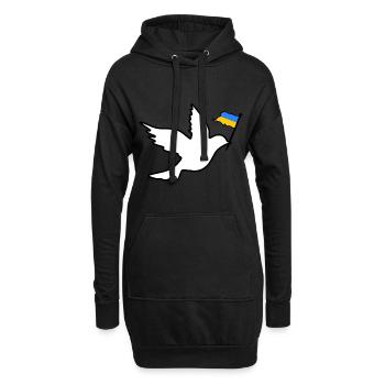 Ukraine - Hoodie-Kleid - Schwarz - Vorne