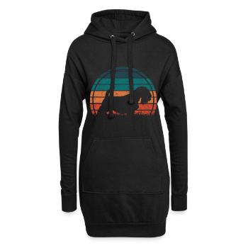 Sealyham Terrier Dog Vintage Retro - Hoodie Dress - black - Front