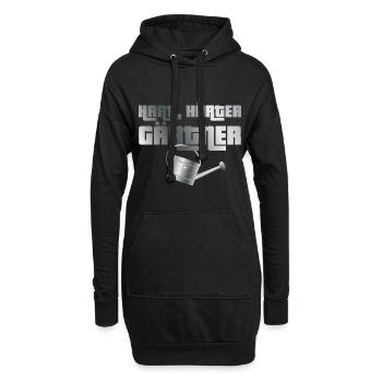 Hart, härter, Gärtner - Hoodie-Kleid - Schwarz - Vorne