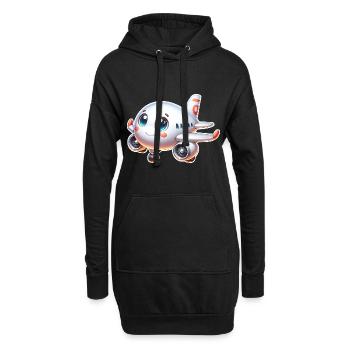 Avion - Sweat-shirt à capuche long Femme - noir - Devant