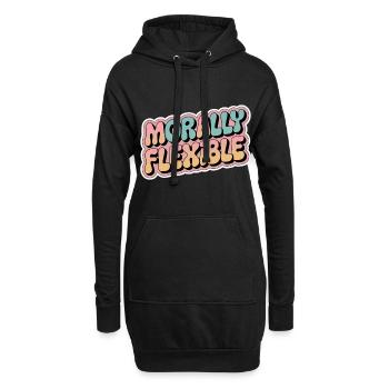 Morally Flexible 15 - Hoodie-Kleid - Schwarz - Vorne