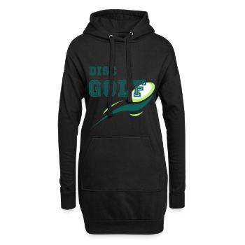 Disc Golf Discgolf Frisbee Geschenk Gift - Hoodie-Kleid - Schwarz - Vorne