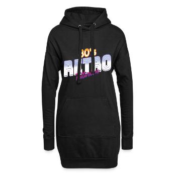 80's Retro Vintage Disco 80er Geschenk - Hoodie-Kleid - Schwarz - Vorne