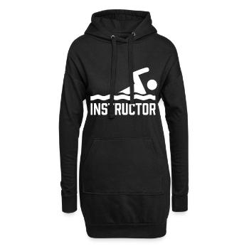 Moniteur de natation Natation Entraîneur de natation Cours de natation - Sweat-shirt à capuche long Femme - noir - Devant