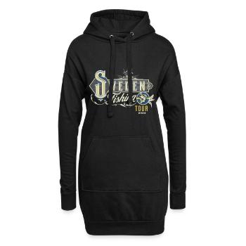 Voyage de pêche en Suède 2024 - Sweat-shirt à capuche long Femme - noir - Devant