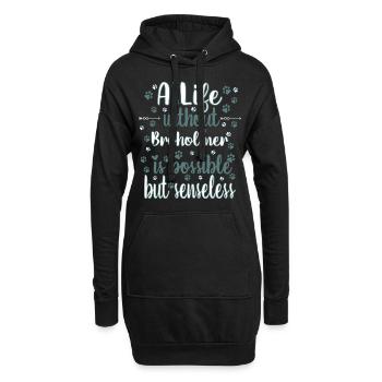 Hund Leben Liebe Hunderasse Broholmer - Hoodie-Kleid - Schwarz - Vorne