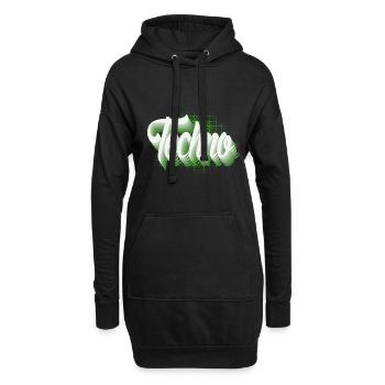 Techno - Hoodie Dress - black - Front