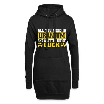 Nuklearingenieur Nukleartechnik Kernenergie - Hoodie-Kleid - Schwarz - Vorne