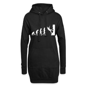 Klettern Evolution - Hoodie-Kleid - Schwarz - Vorne